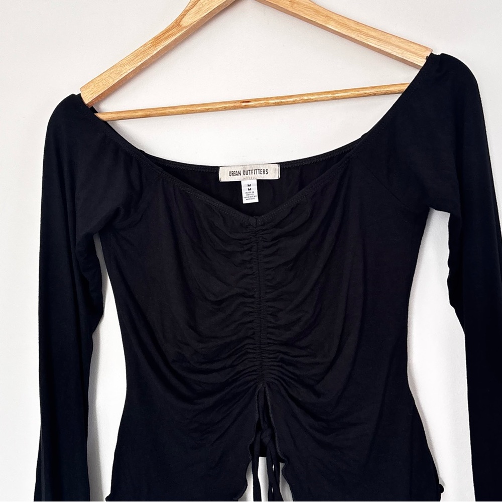 Urban Outfitters Cinched Ruched Cropped Top Medium A48 - Picture 12 of 16